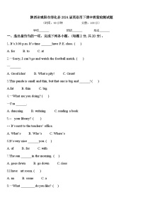 陕西省咸阳市淳化县2024届英语四下期中质量检测试题含答案