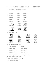 2023-2024学年浙江省宁波市慈溪市六年级上学期期末英语试卷（含答案）