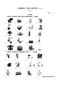 2022-2023学年广东省深圳市罗湖区沪教牛津版（深圳用）一年级下册期中复习英语试卷()