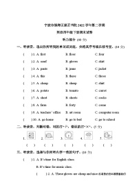 浙江省宁波市镇海区崇正书院2022-2024学年四年级下学期期末英语试题