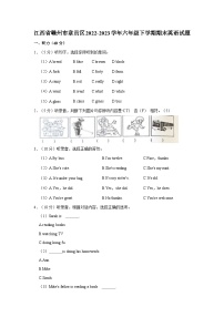 江西省赣州市章贡区2022-2023学年六年级下学期期末英语试题（含答案）