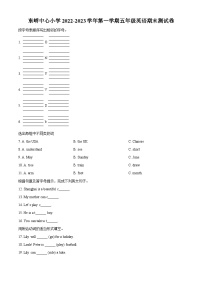 2022-2023学年福建省莆田市秀屿区东峤中心小学闽教版五年级上册期末质量检测英语试卷（原卷版+解析版）