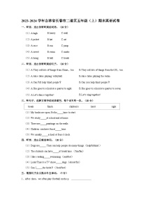 吉林省长春市二道区2023-2024学年五年级上学期期末英语试卷+