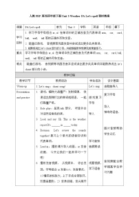 小学英语Unit 3 Weather Part A教学设计