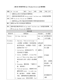 小学英语Unit 3 Weather Part A教学设计