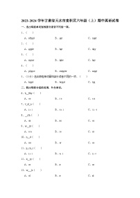 2023-2024学年甘肃省天水市麦积区六年级上学期期中英语试卷（含答案）