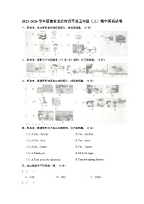 2023-2024学年福建省龙岩市武平县五年级上学期期中英语试卷（含答案）