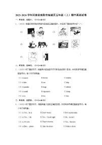 2023-2024学年河南省南阳市宛城区五年级上学期期中英语试卷（含答案）
