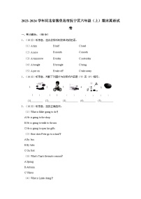 2023-2024学年河北省秦皇岛市抚宁区六年级上学期期末英语试卷（含答案）