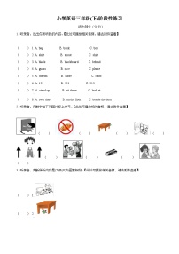 2022-2023学年江苏省扬州市江都区邵伯小学译林版（三起）三年级下册期中质量检测英语试卷（原卷版+解析版）