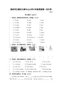 江苏省扬州市江都区江都市大桥中心小学2023-2024学年六年级下学期第一次月考英语试卷