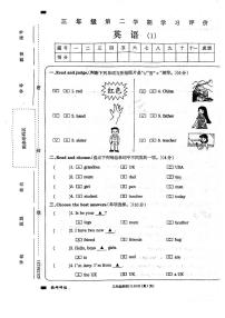 河南省周口市项城市四校联考2023-2024学年三年级下学期3月月考英语试题