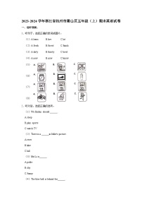 2023-2024学年浙江省杭州市萧山区五年级上学期期末英语试卷（含答案）