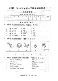 河南省安阳市汤阴县2023-2024学年三年级上学期1月期末英语试题