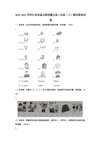 2021-2022学年江苏省连云港市灌云县三年级上学期期末英语试卷（含答案）