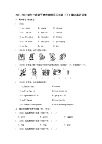 2021-2022学年甘肃省平凉市崆峒区五年级（下）期末英语试卷