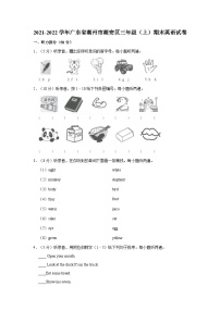 2021-2022学年广东省潮州市潮安区三年级（上）期末英语试卷