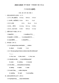 河南省郑州市2023-2024学年六年级上学期期中英语试题+