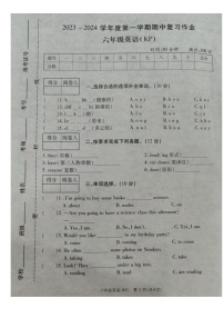 河南省郑州市2023-2024学年六年级上学期期中英语试题