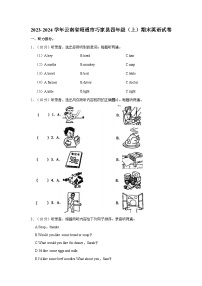 2023-2024学年云南省昭通市巧家县四年级（上）期末英语试卷