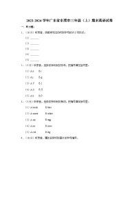 2023-2024学年广东省东莞市三年级（上）期末英语试卷