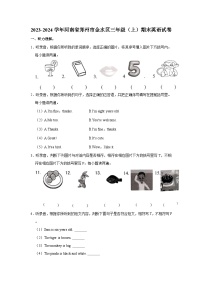 2023-2024学年河南省郑州市金水区三年级（上）期末英语试卷