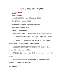 PEP人教版小学英语六下期末复习知识清单