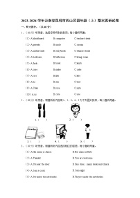 2023-2024学年云南省昆明市西山区四年级（上）期末英语试卷