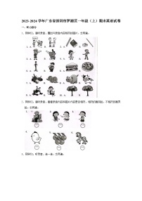 2023-2024学年广东省深圳市罗湖区一年级（上）期末英语试卷