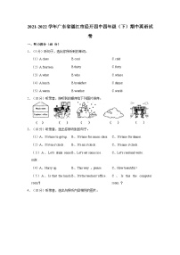 2021-2022学年广东省湛江市经开四中四年级（下）期中英语试卷