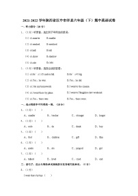 陕西省汉中市洋县2021-2022学年六年级下学期期中英语试题