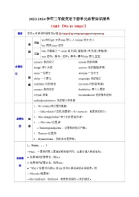 牛津译林版三年级下册Unit  8  We're twins!导学案