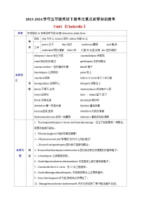 小学Unit 1 Cinderella学案设计