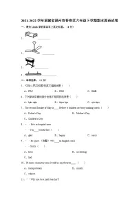 2021-2022学年福建省福州市晋安区六年级下学期期末英语试卷（含答案）