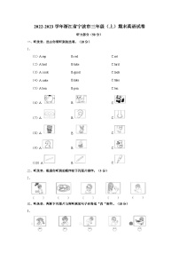浙江省宁波市2022-2023学年三年级上学期期末英语试题（含答案）