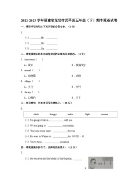 福建省龙岩市武平县2022-2023学年五年级下学期期中英语试题（含答案）