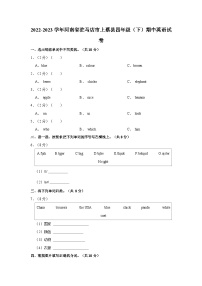 2022-2023学年河南省驻马店市上蔡县四年级（下）期中英语试卷