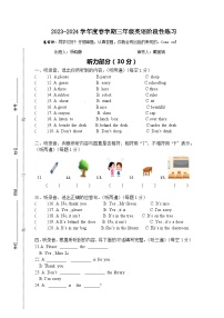 江苏省盐城市解放路小学2023-2024学年三年级下学期期中英语试题