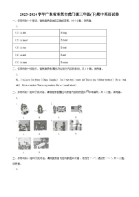 2023-2024学年广东省东莞市虎门镇人教PEP版三年级下册期中质量检测英语试卷（原卷版+解析版）