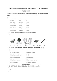 2023-2024学年河南省信阳市息县三年级（上）期中英语试卷