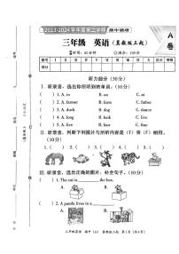 河北省邯郸市临漳县2023-2024学年三年级下学期4月期中英语试题