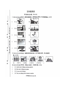 福建省漳州龙海区2023-2024学年五年级下学期期中英语试卷