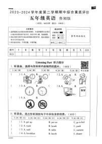 河南省濮阳市濮阳县城关龙堤小学2023-2024学年五年级下学期期中英语试题