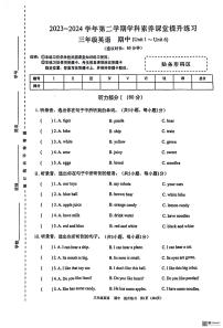 广东省深圳市宝安区2023-2024学年三年级下学期4月期中英语试题