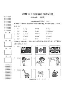 湖南省岳阳市2023-2024学年三年级下学期4月期中英语试题