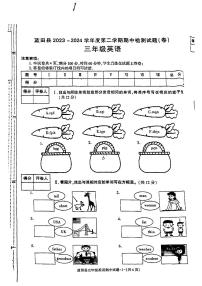 陕西省西安市蓝田县2023-2024学年三年级下学期期中英语试题