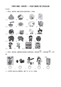 2023-2024学年广东省深圳市罗湖区沪教牛津版（深圳用）一年级下册期中复习英语试卷（原卷版+解析版）