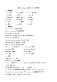 小学英语牛津译林版六年级上册Unit 6 Keep our city clean导学案
