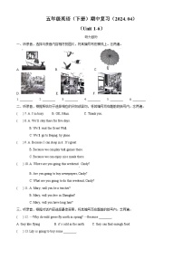 2023-2024学年广东省深圳市罗湖区沪教牛津版（深圳用）五年级下册期中复习英语试卷（原卷版+解析版）