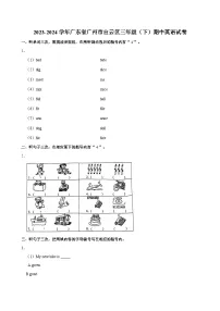 2023-2024学年广东省广州市白云区三年级下学期期中英语试卷（含答案）